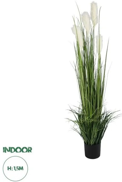 Τεχνητό Διακοσμητικό Φυτό Γρασίδι Πάμπας Artificial Garden PAMPAS GRASS 20106 Globostar-20106-Πράσινο 20106