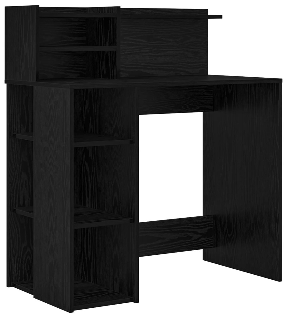 vidaXL Γραφείο Μαύρης Δρυός 90x48x101.5 εκ. Επεξεργασμένο Ξύλο