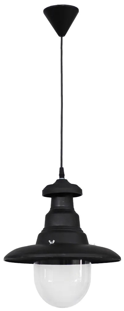 Φωτιστικό Οροφής Μονόφωτο Heronia Pyrofani 26-0024 Black
