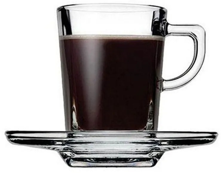 Φλυτζάνι Εσπρέσσο Με Πιατάκι Carre Sp95754K6 Clear Espiel Glass