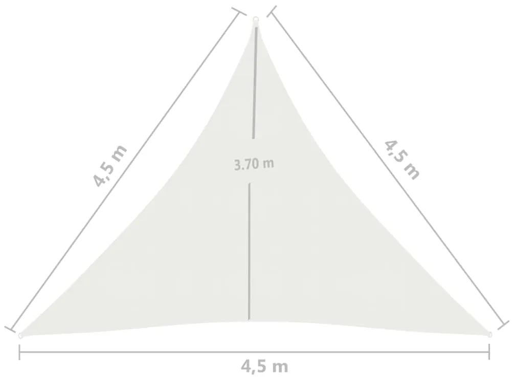 vidaXL Πανί Σκίασης Λευκό 4,5 x 4,5 x 4,5 μ. από HDPE 160 γρ./μ²