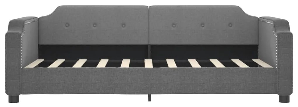 vidaXL Καναπές Κρεβάτι Συρόμενος Σκούρο Γκρι 90 x 190 εκ. Ύφασμα