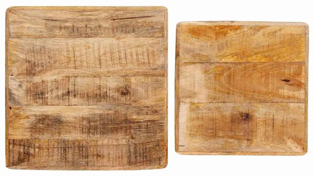vidaXL Ένθετα τραπέζια 2 pcs Καφέ 46 x 46 x 45 εκ. Στερεό ξύλο μάνγκο