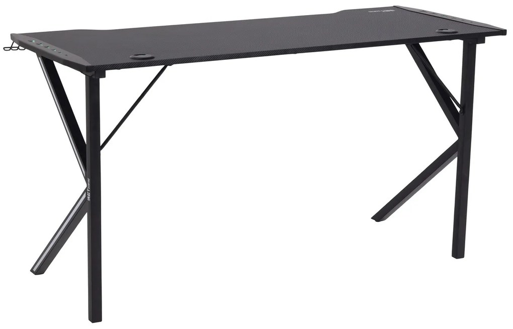 Τραπέζι γραφείου Oakland 512, 75x140x60cm, Μαύρο