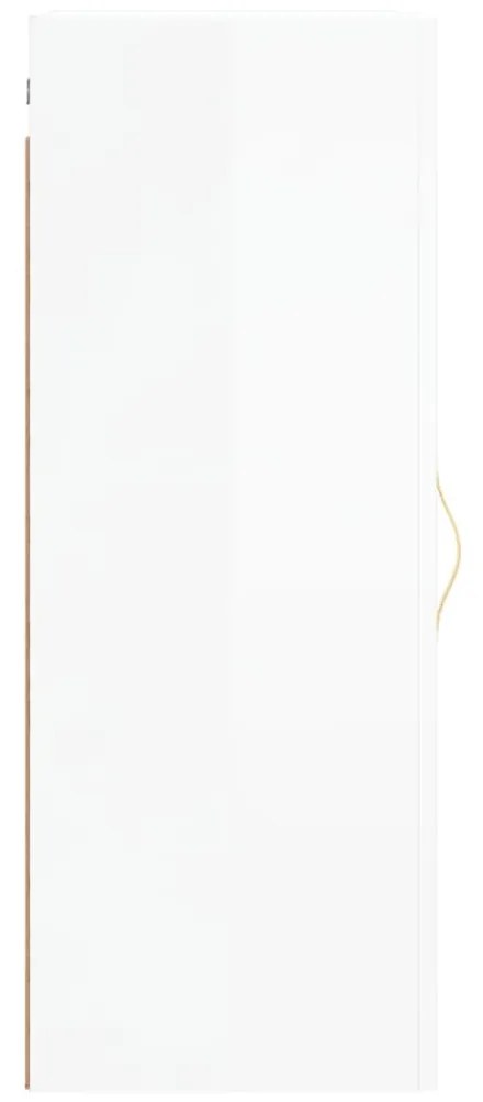 Ντουλάπι Τοίχου Γυαλιστερό Λευκό 34,5 x 34 x 90 εκ. 828838