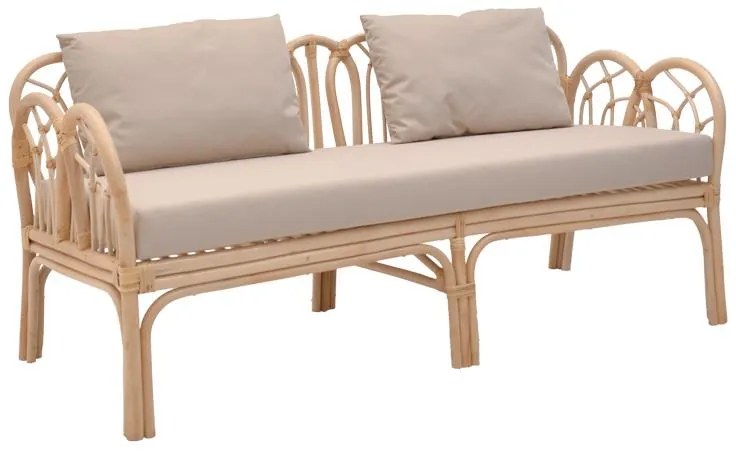 Σαλόνι Ytrone-Siderty σετ 2τεμ rattan σε φυσική απόχρωση 80x80x45 εκ.