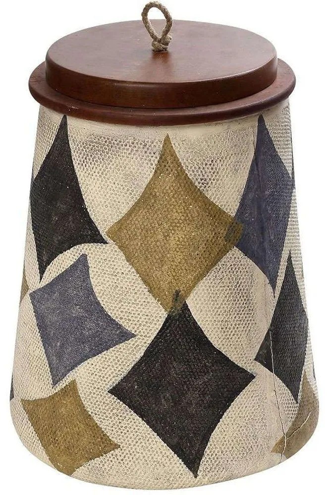 Διακοσμητικό Βάζο Με Καπάκι LIF120 27,9x27,9x35,5cm Multi Espiel Paper