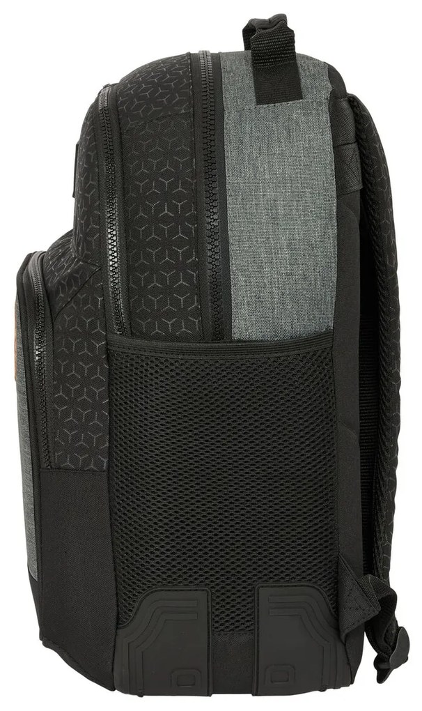 Σχολική Τσάντα BlackFit8 Old school Μαύρο Γκρι 32 x 42 x 15 cm