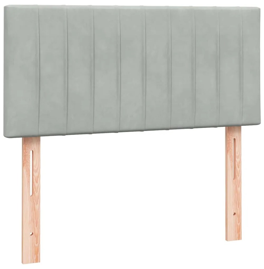 BOX SPRING ΚΡΕΒΑΤΙ ΜΕ ΣΤΡΩΜΑ ΑΝΟΙΧΤΟ ΓΚΡΙ 100X220 ΕΚ. ΒΕΛΟΥΔΙΝΟ 3318315