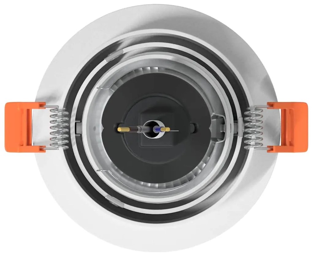 vidaXL Spotlights με προβολείς 6 pcs Λευκό 9 x 9 x cm Αλουμίνιο