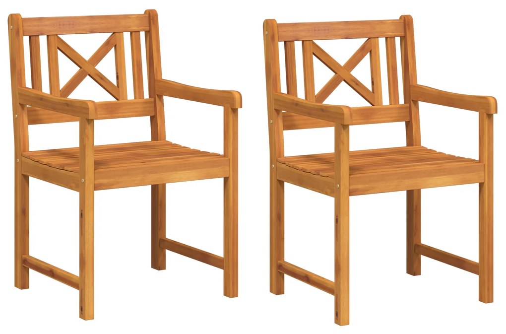 vidaXL Καρέκλες Κήπου 2 τεμ 56x56x90 εκ Μασίφ Ξύλο Ακακίας