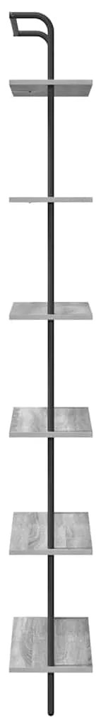 vidaXL Ράφι Βιβλίων Γκρι sonoma 60 x 24 x 203 εκ Επεξεργασμένο ξύλο