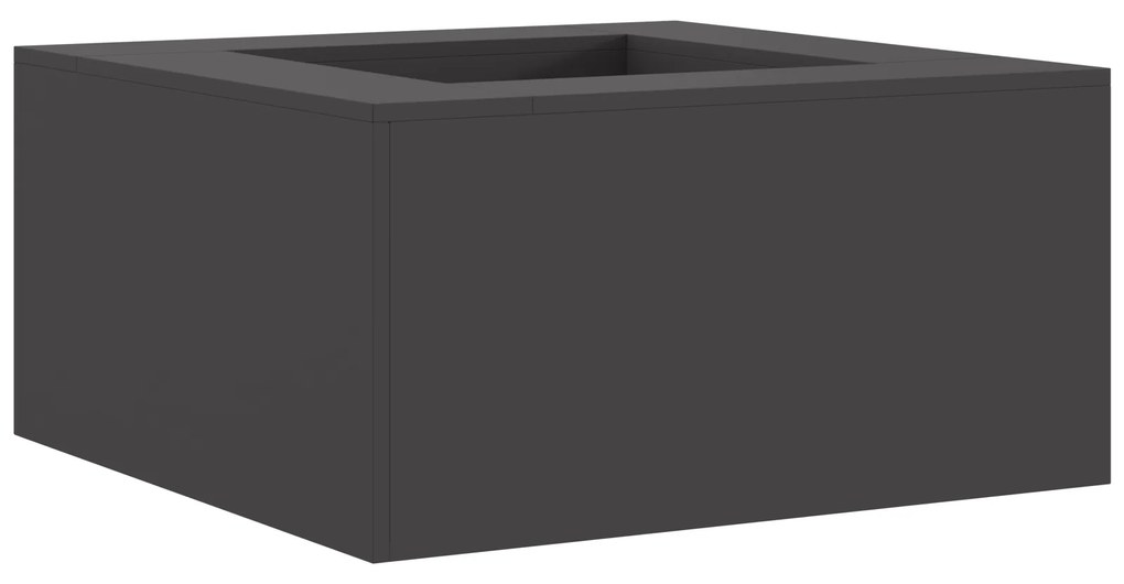 vidaXL Τζάκι Τετράγωνο Μαύρο 80x80x40 εκ. Ατσάλι