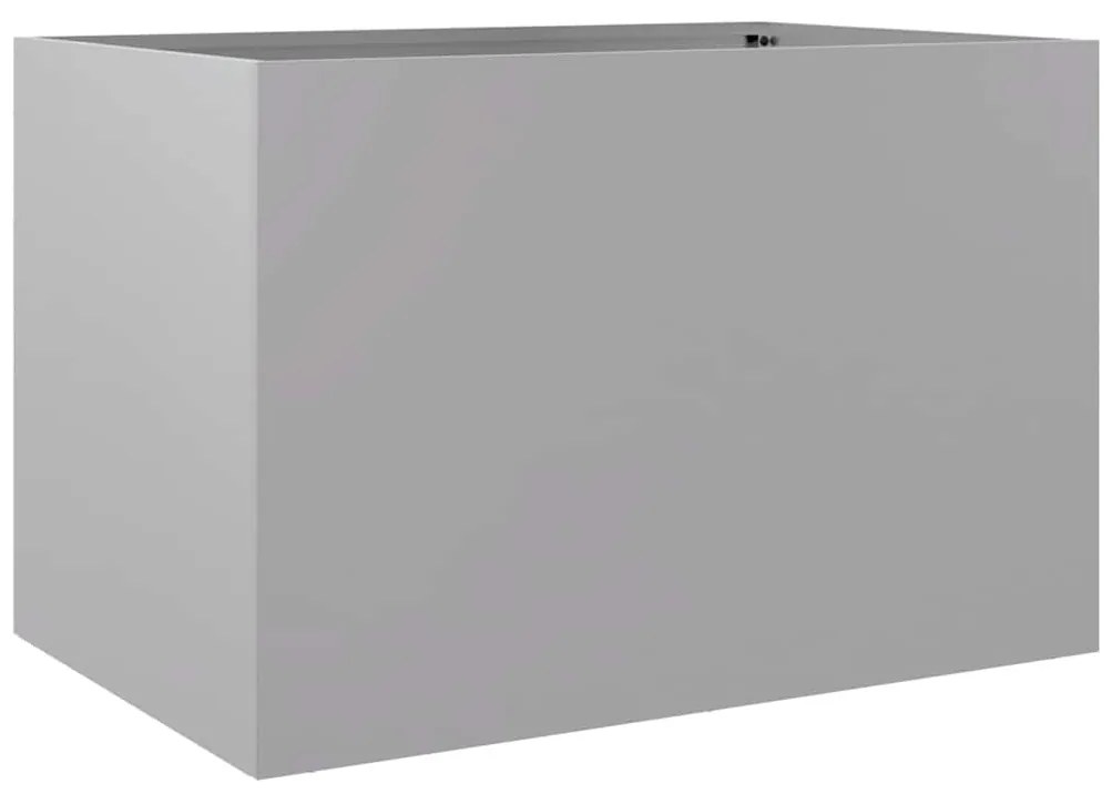 vidaXL Ζαρντινιέρα Ασημί 62x40x39 εκ. από Γαλβανισμένο Χάλυβα