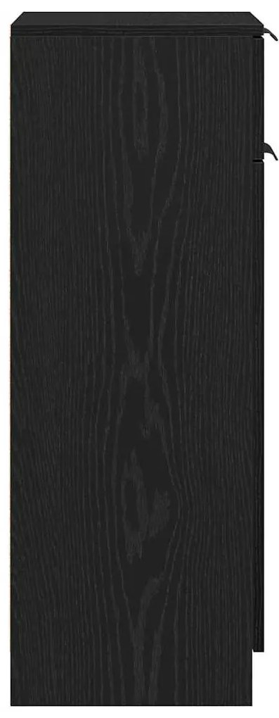 vidaXL Ντουλάπι Μπάνιου Μαύρη δρυς 32 x 34 x 90 εκ Επεξεργασμένο ξύλο