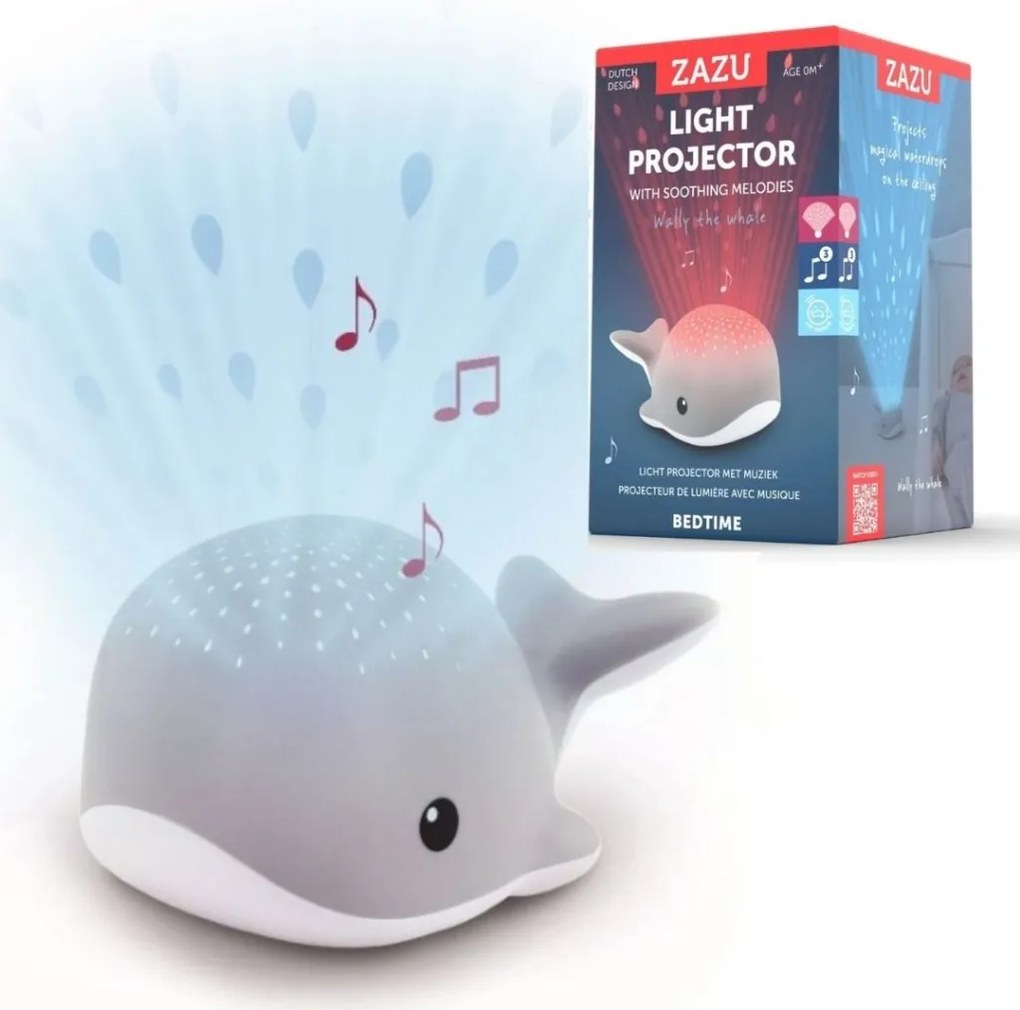 WALLY Φάλαινα Προβολέας Σταγόνες Ωκεανού με Λευκούς Ήχους ZAZU