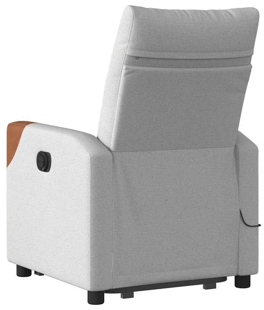 vidaXL Μόνιμη πολυθρόνα μασάζ καρέκλα ανάκλισης σύννεφο γκρι ύφασμα