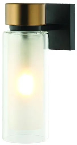 Απλίκα Φωτιστικό Τοίχου E14 8W IP44 Μαύρο 22135 Zambelis-22135-Μαύρο 22135