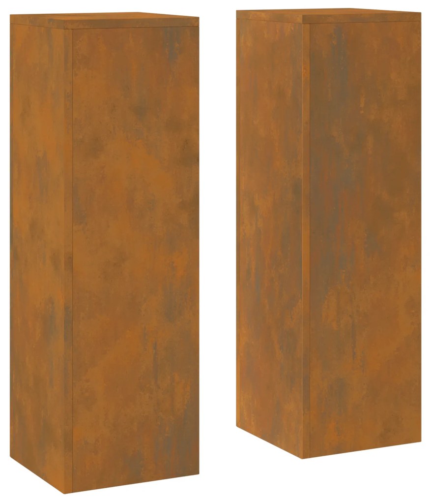 vidaXL Στήριξη φυτών 2 pcs Σκ rusty 24 x 24 x 75 εκ.