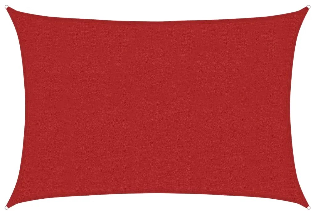 vidaXL Πανί Σκίασης Κόκκινο 2,5 x 3,5 μ. από HDPE 160 γρ./μ²