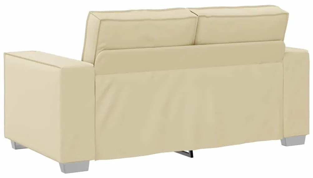 vidaXL Πολυθρόνα-καναπές με μαξιλάρι Κρεμ 160 x 78 x 84 εκ. Δερματίνη