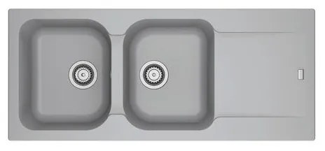 Franke Tectonite KID 621 Ένθετος Νεροχύτης από Συνθετικό Γρανίτη Μ116xΠ50cm Γκρι