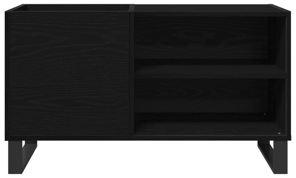 vidaXL Μαύρη Ντουλάπα Δίσκων από Σφένδαμο 84,5x38x48 εκ. Κατεργασμένο Ξύλο
