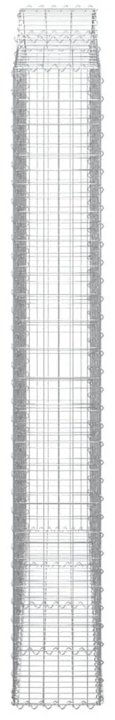 vidaXL Συρματοκιβώτια Τοξωτά 3 τεμ. 200x30x220/240 εκ. Γαλβαν. Ατσάλι