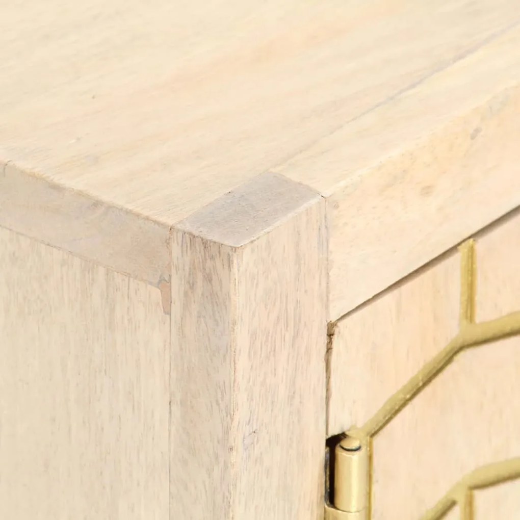 vidaXL Έπιπλο Τηλεόρασης Χρυσό 120 x 30 x 40 εκ. από Μασίφ Ξύλο Μάνγκο