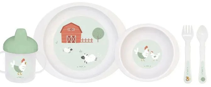 Παιδικό Σετ Φαγητού 5τμχ Saro Funny Farm 52820