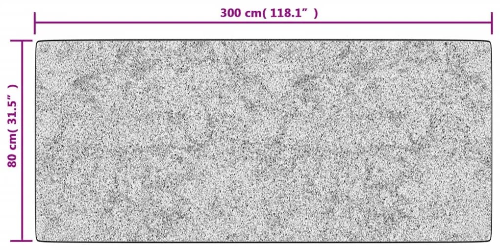 vidaXL Χαλί Πλενόμενο Αντιολισθητικό Γκρι 80 x 300 εκ.