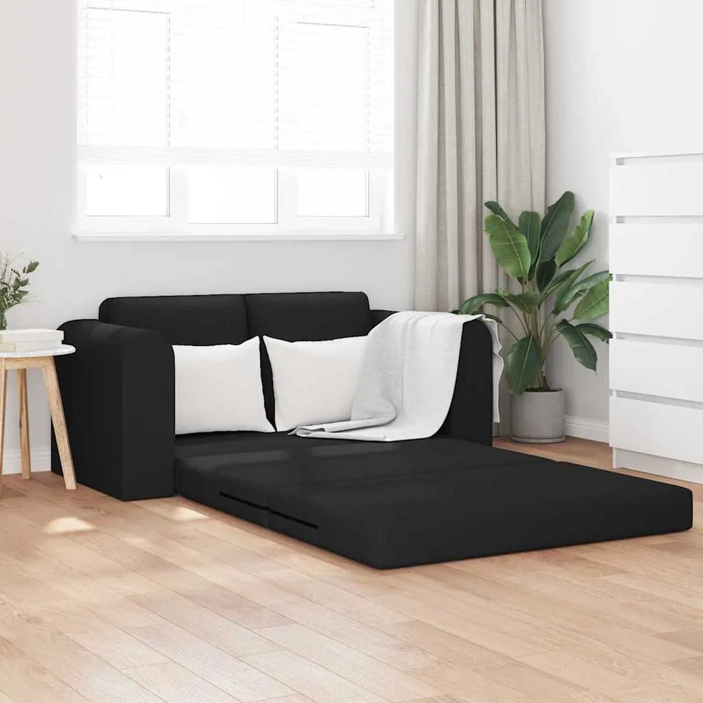 vidaXL Κρεβάτι καναπές Μαύρο 148 x 71 x 83 εκ. ύφασμα