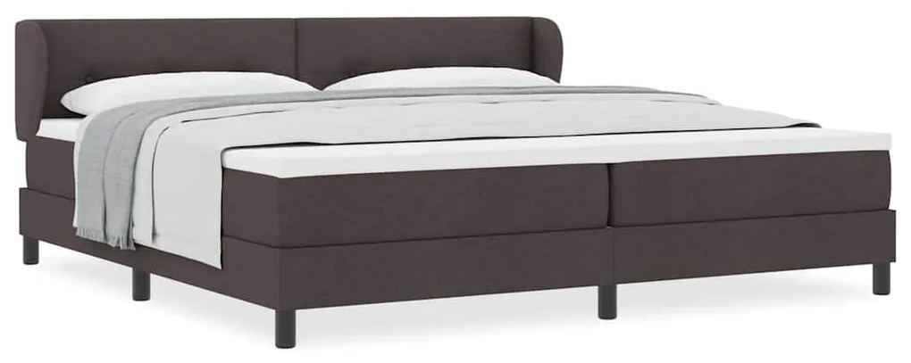 vidaXL Κρεβάτι box spring με στρώμα με στρώμα Σκούρο καφέ Σκούρο καφέ