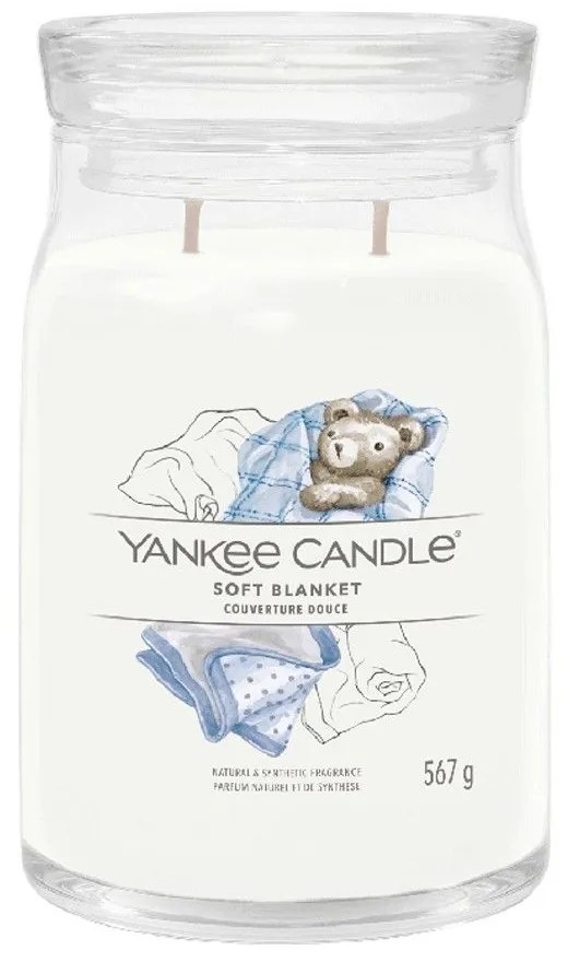 Αρωματικό Κερί Soft Blanket 1701376E Large 9,3x15,7cm White Yankee Candle Κερί