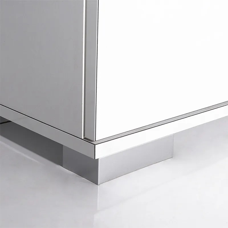 Ντουλάπα ρούχων - παπουτσοθήκη 12 ζεύγων Diamond Megapap μονόφυλλη χρώμα λευκό gloss 45x40x187εκ.