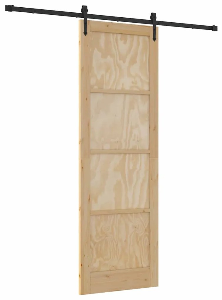vidaXL Συρόμενη Πόρτα ORKDAL Καφέ 78 x 232 cm Μασίφ ξύλο πεύκου
