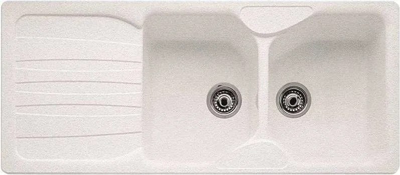 Franke Smartline Calypso 621 Polar White Γρανιτένιος Νεροχύτης 80cm