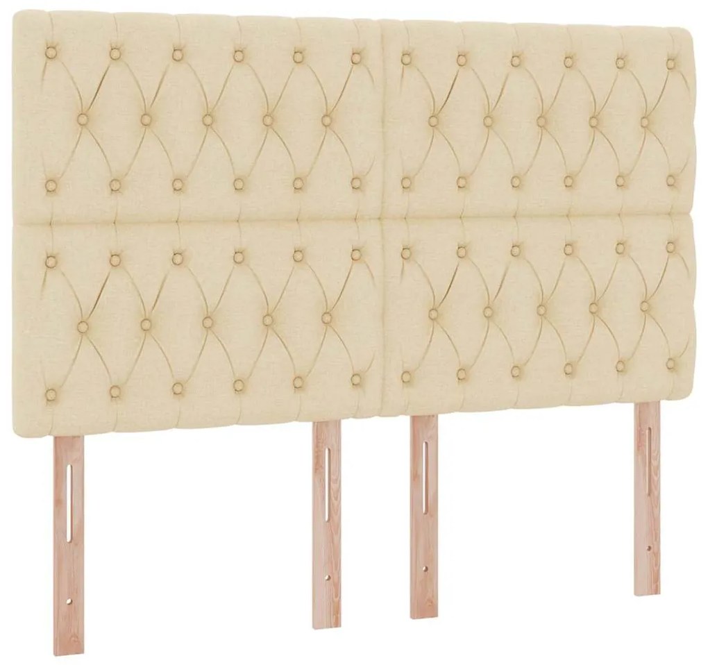 vidaXL Κρεβάτι Αποθήκης με στρώμα Κρέμ 140 x 200 cm Τεχνητό Δέρμα