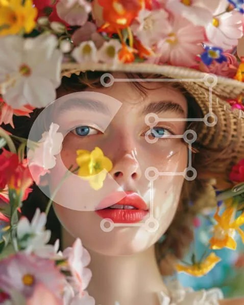 Intra Συλλεκτικό Ξύλινο Παζλ Plywood  4mm - Γυναίκα με floral headpiece Σε Ξύλινο Κουτί - Διαστάσεις Puzzle: 10x10 cm – 25 κομμάτια