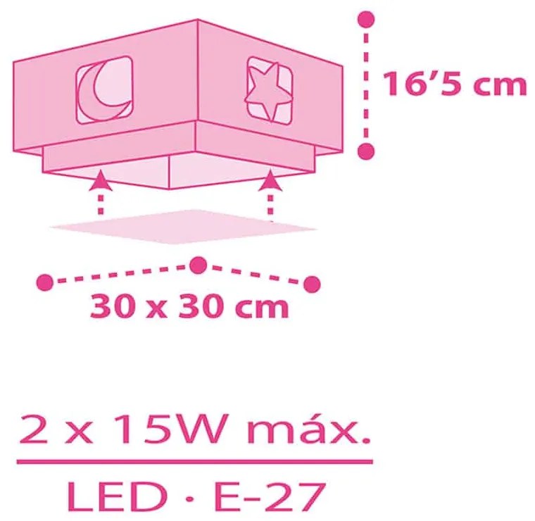 Moonlight Pink πλαφονιέρα (63236[S]) - 63236S