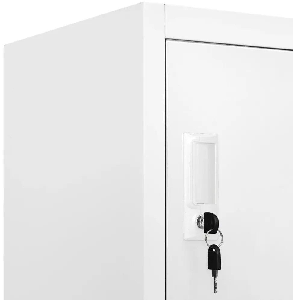 vidaXL Φοριαμός Γκρι 90x45x180 εκ. από Ατσάλι με 9 Τμήματα