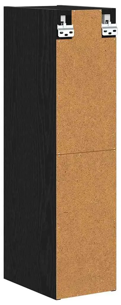 vidaXL Κρεμαστό ντουλάπι με αποθήκευση Μαύρη Οξυά 20 x 29,5 x 80 εκ.