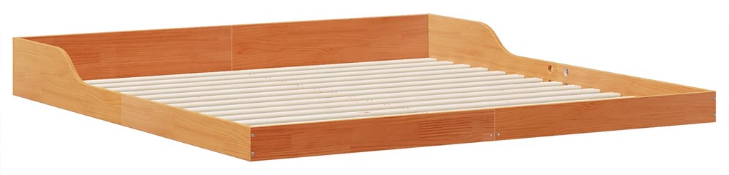 vidaXL Σκελετός Κρεβατιού Καφέ κεριού 200 x 220 cm Μασίφ ξύλο πεύκου