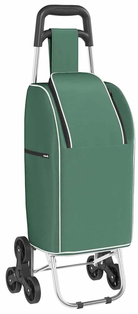vidaXL Καρότσι Αγορών Πράσινο 39.5 x 33 x 93 εκ Ύφασμα Oxford