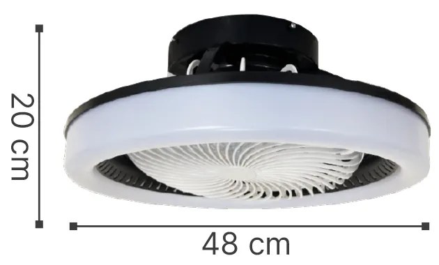 Eidin 36W 3CCT LED Fan Light in Blue Color (101000870) - 101000870