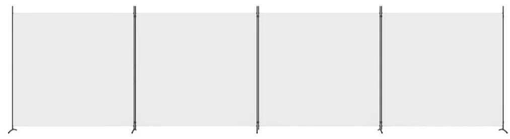 vidaXL Διαχωριστικό Δωματίου με 4 Πάνελ Λευκό 698x180 εκ. από Ύφασμα