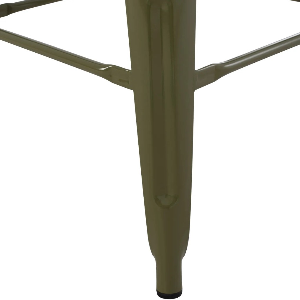 ΣΚΑΜΠΟ ΜΠΑΡ ΜΕΤΑΛΛΙΚΟ MELITA-PRO HM8642.43 ΣΕ DARK OLIVE 43x43x78Υεκ. (1 Τεμμάχια)