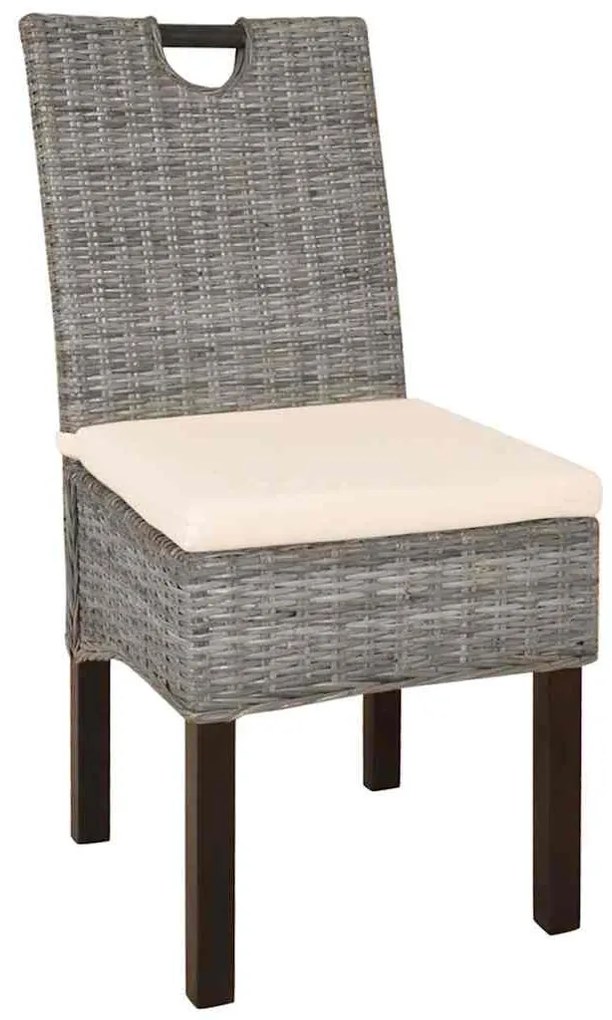 vidaXL Καρέκλες Τραπεζαρίας 6 τεμ. από Ρατάν Kubu και Ξύλο Μάνγκο