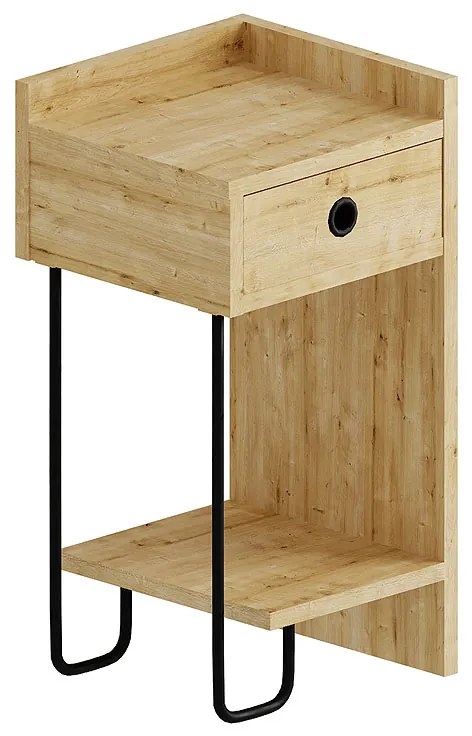 Κομοδίνο Sirius Megapap δεξί χρώμα sapphire oak 32x30x61εκ.