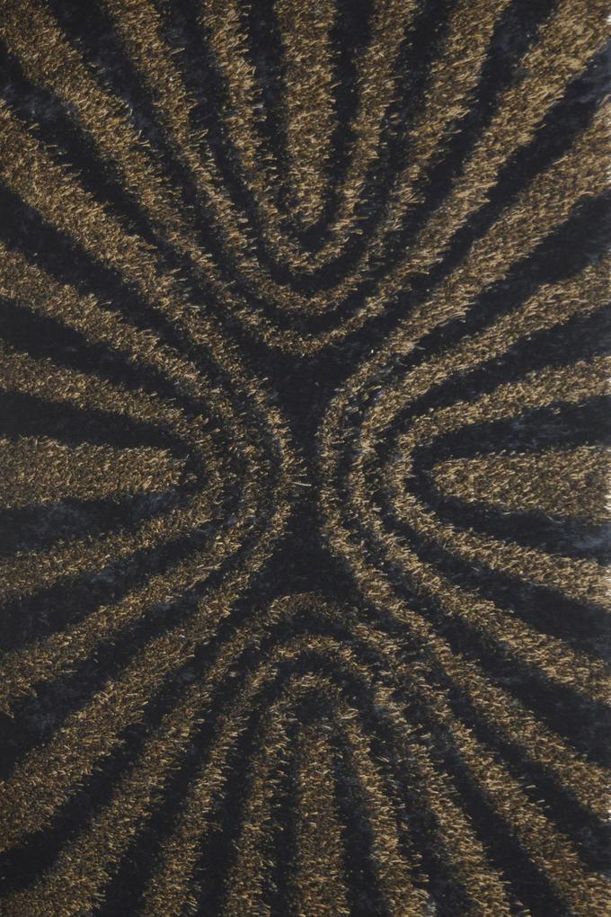 Χαλί Aslanis Shaggy Dune Black-Gold 160X230cm